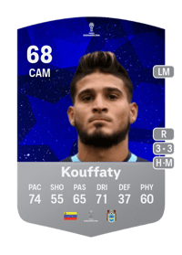 Jacobo Kouffaty CONMEBOL Sudamericana 68 OVR