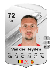 Siebe Van der Heyden Rare 72 OVR