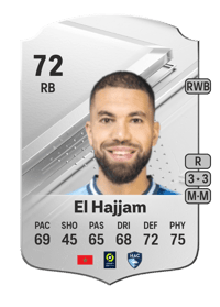 Oualid El Hajjam Rare 72 OVR