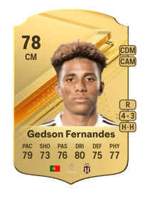 Gedson Fernandes Rare 78 OVR