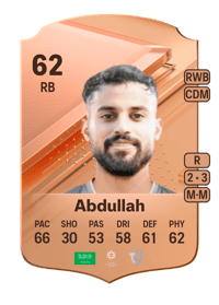 Tareq Abdullah Rare 62 OVR