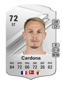 Irvin Cardona Rare 72 OVR