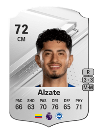 Steven Alzate Rare 72 OVR