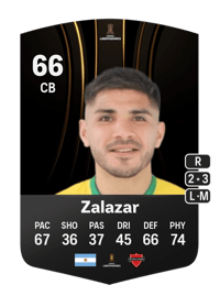 Nicolás Zalazar CONMEBOL Libertadores 66 OVR