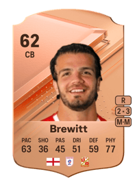 Tom Brewitt Rare 62 OVR