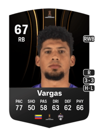 Jefre Vargas CONMEBOL Libertadores 67 OVR
