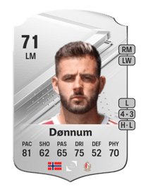 Aron Dønnum Rare 71 OVR