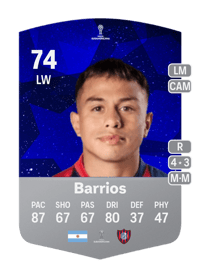 Nahuel Barrios CONMEBOL Sudamericana 74 OVR