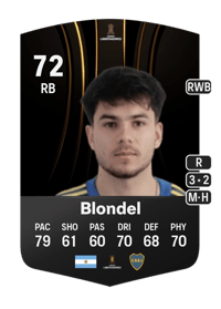 Lucas Blondel CONMEBOL Libertadores 72 OVR