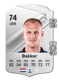 Mitchel Bakker Rare 74 OVR