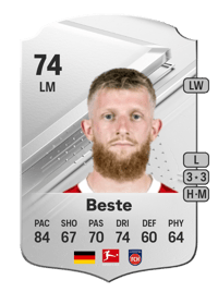 Jan Niklas Beste Rare 74 OVR