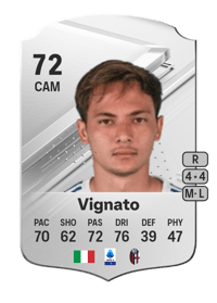 Emanuel Vignato Rare 72 OVR