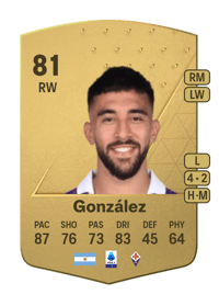 Nicolás González Common 81 OVR
