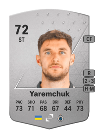 Roman Yaremchuk Common 72 OVR