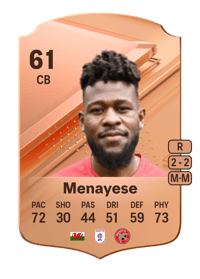 Rollin Menayese Rare 61 OVR
