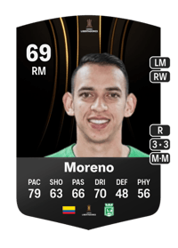 Neyder Moreno CONMEBOL Libertadores 69 OVR