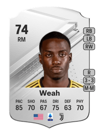 Timothy Weah Rare 74 OVR
