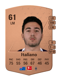 Jacob Italiano Common 61 OVR