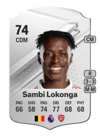 Albert Sambi Lokonga Rare 74 OVR
