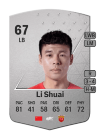 Li Shuai Common 67 OVR