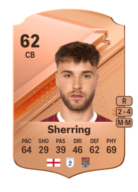 Sam Sherring Rare 62 OVR