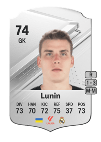 Andriy Lunin Rare 74 OVR