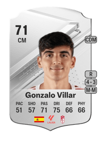 Gonzalo Villar Rare 71 OVR
