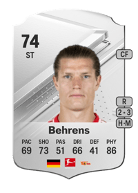 Kevin Behrens Rare 74 OVR