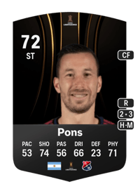 Luciano Pons CONMEBOL Libertadores 72 OVR
