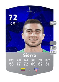 Carlos Sierra CONMEBOL Sudamericana 72 OVR