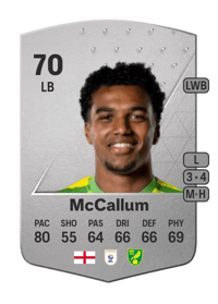 Sam McCallum Common 70 OVR