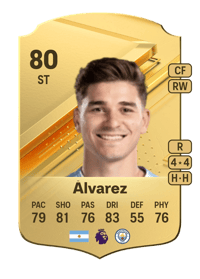 Julián Álvarez Rare 80 OVR