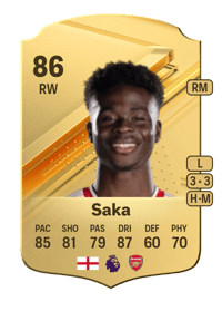 Bukayo Saka Rare 86 OVR