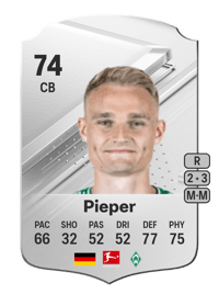 Amos Pieper Rare 74 OVR
