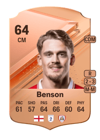 Josh Benson Rare 64 OVR