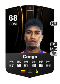Yimmy Congo CONMEBOL Libertadores 68 OVR
