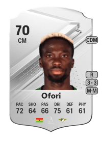 Lawrence Ofori Rare 70 OVR