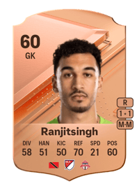 Greg Ranjitsingh Rare 60 OVR
