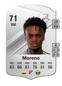 Santiago Moreno Rare 71 OVR