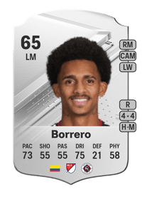 Dylan Borrero Rare 65 OVR
