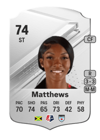 Cheyna Matthews Rare 74 OVR