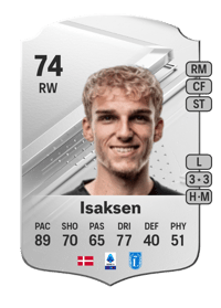 Gustav Isaksen Rare 74 OVR