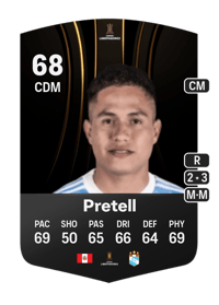 Jesús Pretell CONMEBOL Libertadores 68 OVR