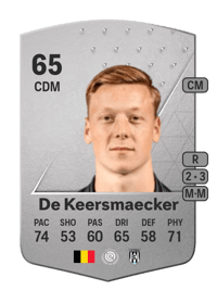 Brian De Keersmaecker Common 65 OVR