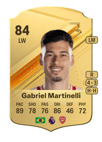 Gabriel Martinelli Rare 84 OVR