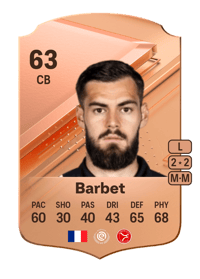 Théo Barbet Rare 63 OVR