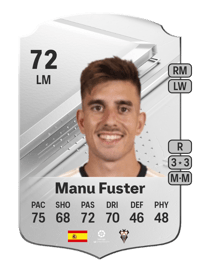 Manu Fuster Rare 72 OVR