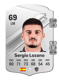 Sergio Lozano Rare 69 OVR