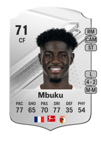 Nathanaël Mbuku Rare 71 OVR