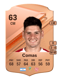 Gastón Comas Rare 63 OVR
